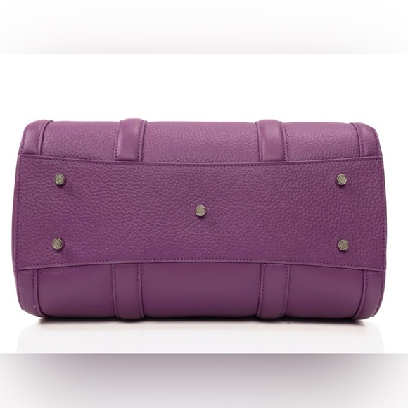 SOLD: Sassy Jones Leather Dottie Classic Tote - Grape - Picture 5 of 6
